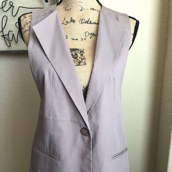 🍁 Potter's Pot Taupe Tunic- Length Waistcoat - Picture 1 of 4